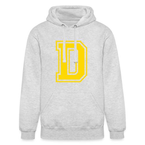 Letter D – Capital Athletic Alphabet Monogram - Unisex Heavyweight Hoodie