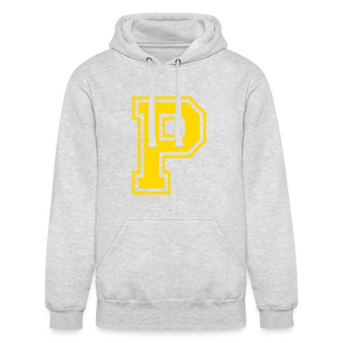 Letter P – Capital Athletic Alphabet Monogram - Unisex Heavyweight Hoodie