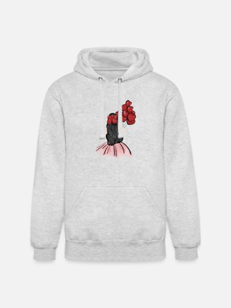 Cute girl - Unisex Heavyweight Hoodie - ash gray