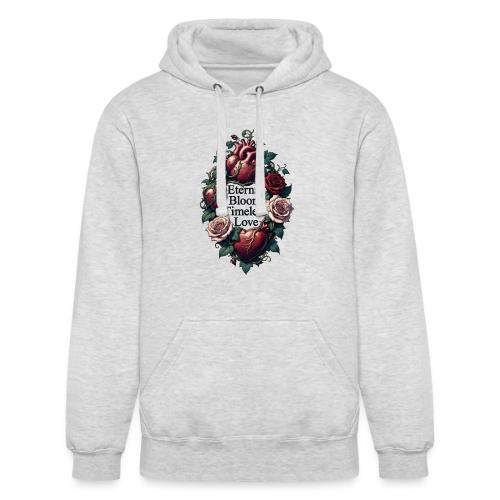 Eternal Bloom Timeless Love Entwined Hearts T-Shir - Unisex Heavyweight Hoodie
