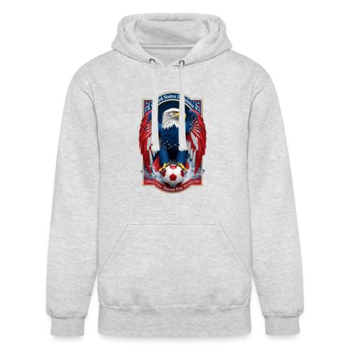 USA Eagle Emblem T Shirt, USA Soccer Pride Gift - Unisex Heavyweight Hoodie