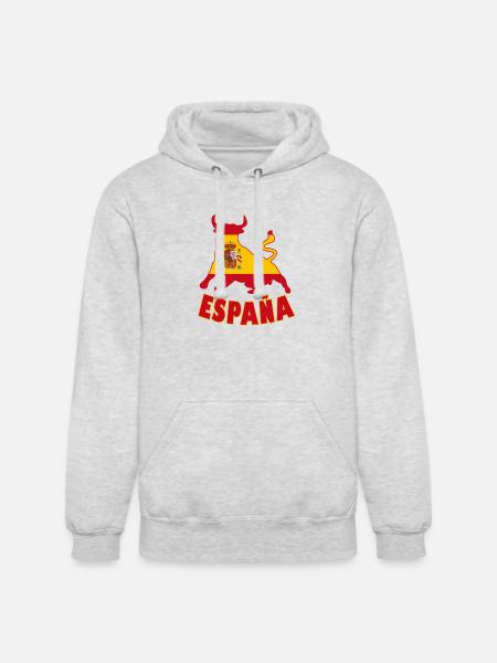 Spain / Espana Bull - Unisex Heavyweight Hoodie - ash gray