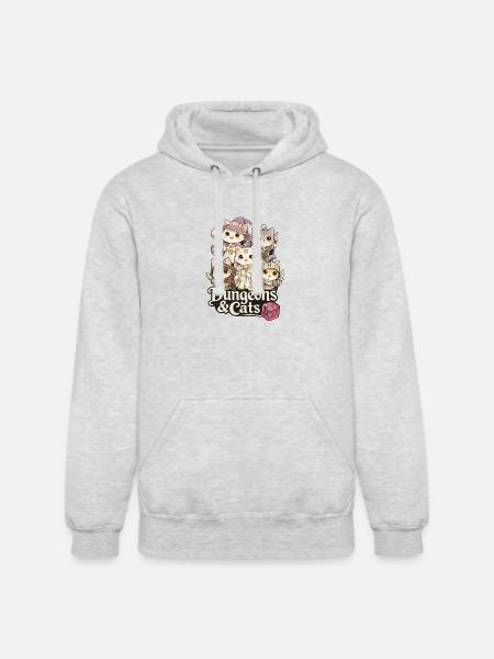 Dungeons & Cats - Unisex Heavyweight Hoodie - ash gray