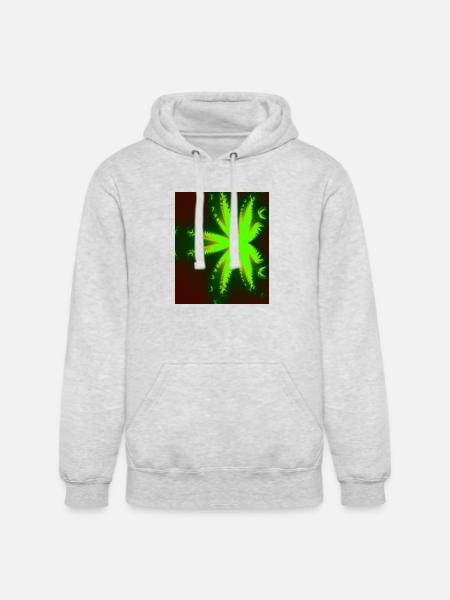 Neon Fractal Burst - Unisex Heavyweight Hoodie - ash gray