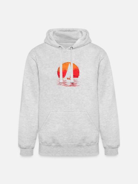 Sailing Steamwave - Unisex Heavyweight Hoodie - ash gray