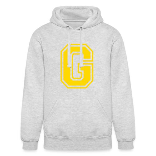 Letter G – Capital Athletic Alphabet Monogram - Unisex Heavyweight Hoodie