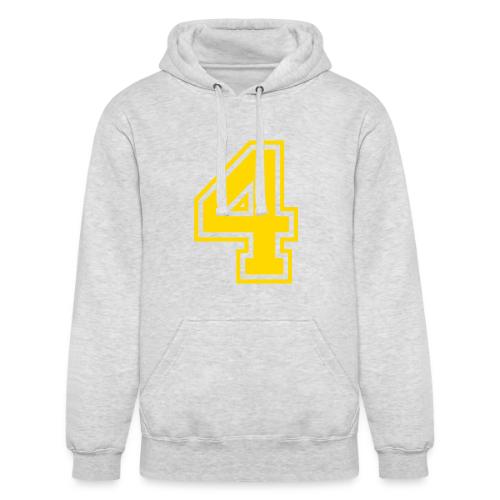 Number 4 in a classic athletic collegiate font - Unisex Heavyweight Hoodie