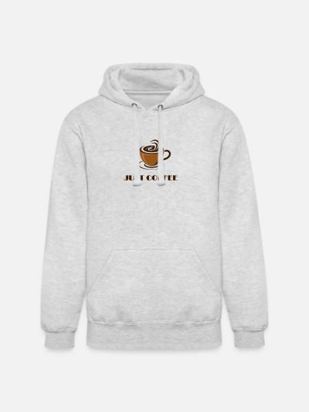 JUST COFFEE - Unisex Heavyweight Hoodie - ash gray