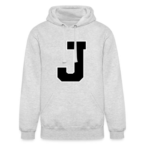 Varsity Letter J Athletic Alphabet Graphic - Unisex Heavyweight Hoodie