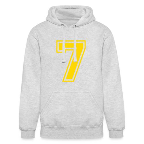 Number 7 in a classic athletic collegiate font - Unisex Heavyweight Hoodie