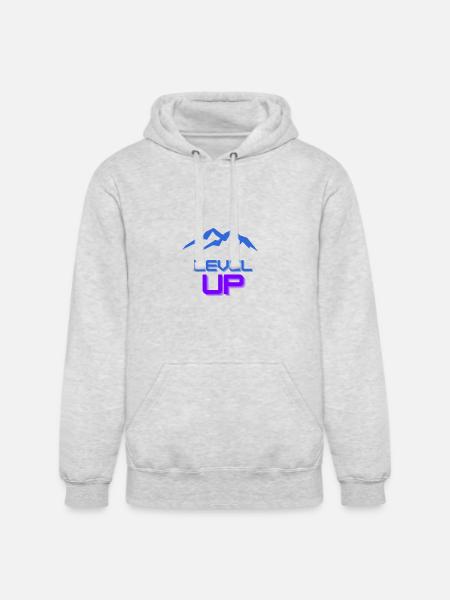 Level up - Unisex Heavyweight Hoodie - ash gray