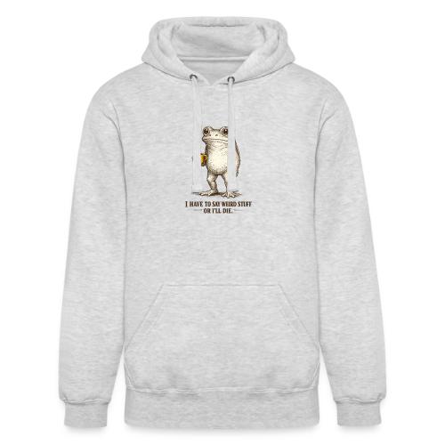 Weird Stuff Frog Coffee Humor - Unisex Heavyweight Hoodie