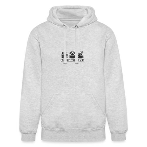 Playful Dog Paw Rock Paper Scissors - Unisex Heavyweight Hoodie