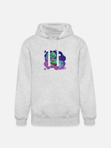 Floating Island - Unisex Heavyweight Hoodie - ash gray
