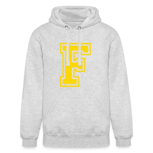Letter F – Capital Athletic Alphabet Monogram - Unisex Heavyweight Hoodie