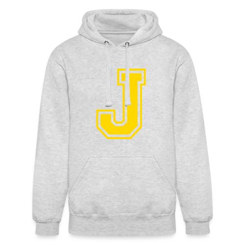 Letter J – Capital Athletic Alphabet Monogram - Unisex Heavyweight Hoodie