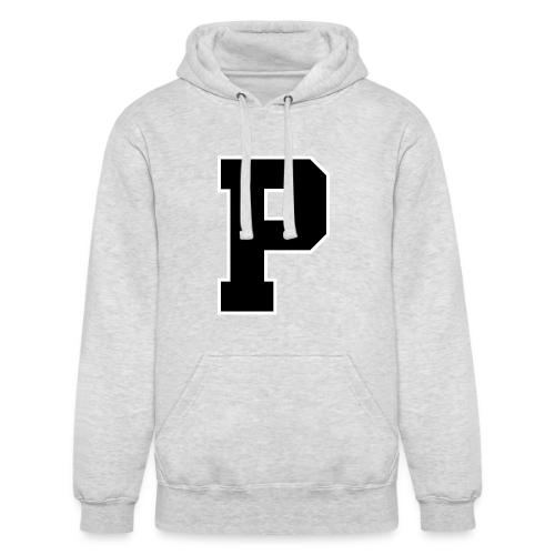 Varsity Letter P Athletic Alphabet Design - Unisex Heavyweight Hoodie