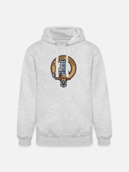 Clan Malcolm Crest - Unisex Heavyweight Hoodie - ash gray