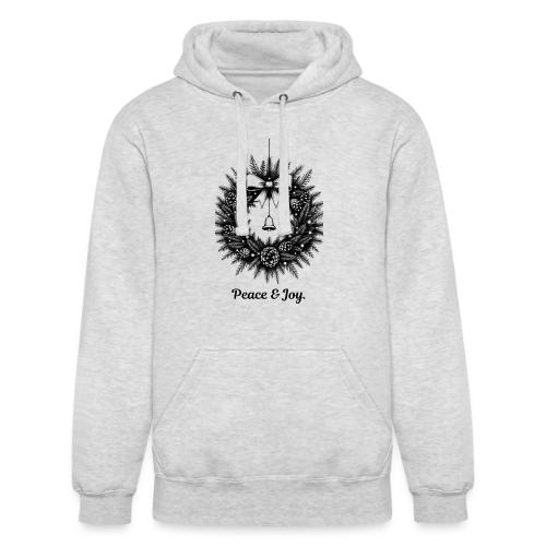 Peace & Joy T-Shirt | Minimalist Elegant Christmas - Unisex Heavyweight Hoodie