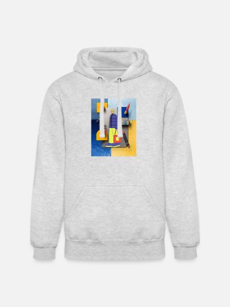 Bold Pop Art Fashion Collage - Unisex Heavyweight Hoodie - ash gray