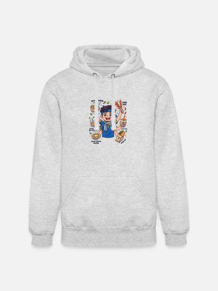 Viet Street Snack Hero - Unisex Heavyweight Hoodie - ash gray