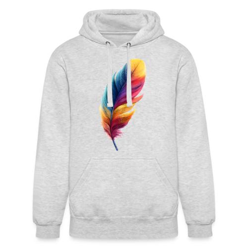 Rainbow Flight Feather - Unisex Heavyweight Hoodie