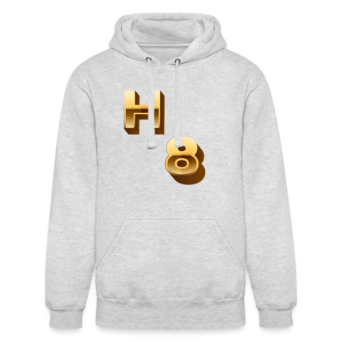 H 8 Letter & Number logo design - Unisex Heavyweight Hoodie