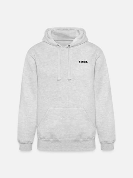 Be kind embroidered - Unisex Heavyweight Hoodie - ash gray