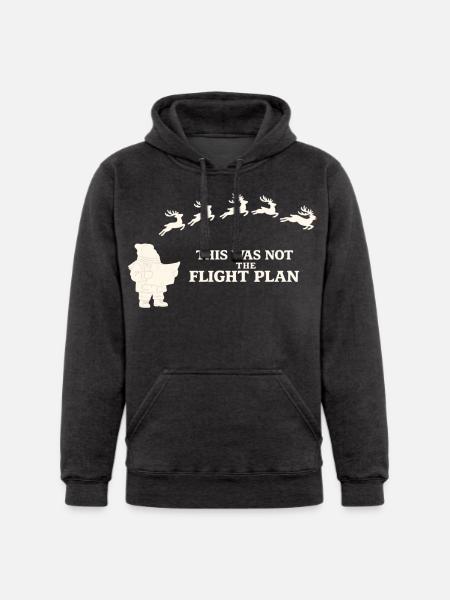 Santa’s Christmas Flight Plan - Unisex Heavyweight Hoodie - charcoal grey