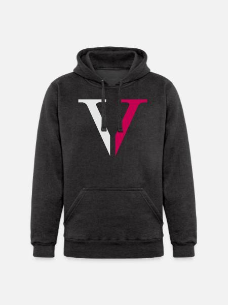 Low5ive "V" - Unisex Heavyweight Hoodie - charcoal grey