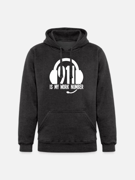 911 Dispatcher Funny - Unisex Heavyweight Hoodie - charcoal grey