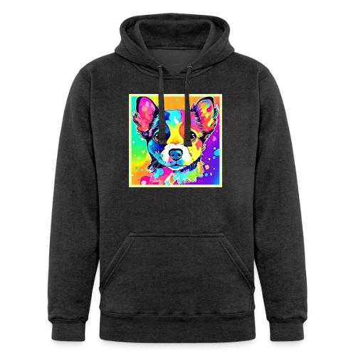 Vivid Puppy Vibes Art Design - Unisex Heavyweight Hoodie