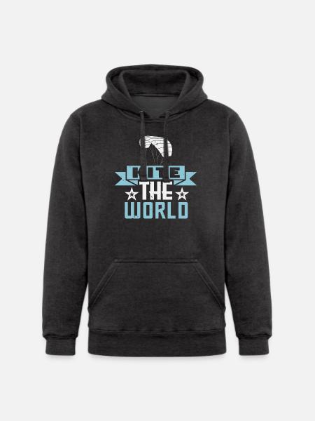 Kite The World - Unisex Heavyweight Hoodie - charcoal grey