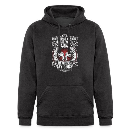 Three Things You Don't Mess with WHITE - Unisex Heavyweight Hoodie