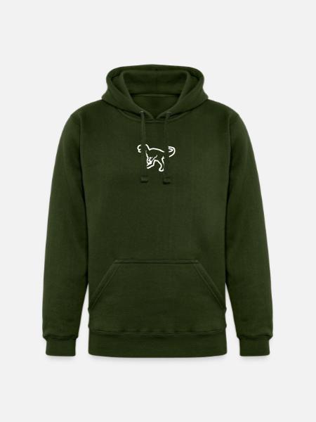 Raptor Dinosaur - Unisex Heavyweight Hoodie - forest green