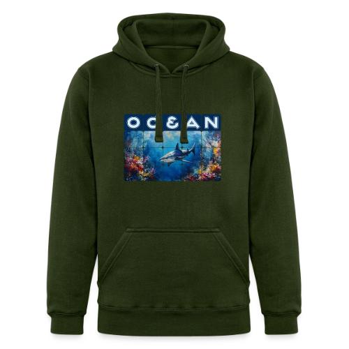 Ocean: Synthwave Shark - Unisex Heavyweight Hoodie