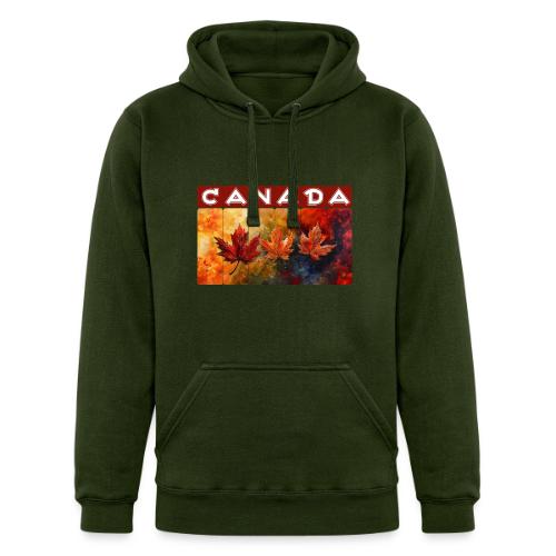 Painted Canada Leaves - Unisex Heavyweight Hoodie