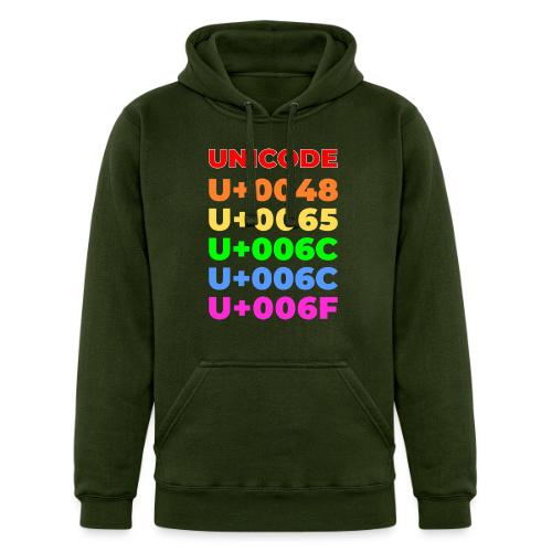 Hello, in unicode - Unisex Heavyweight Hoodie