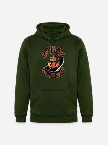 ROUTE 77 - Unisex Heavyweight Hoodie - forest green