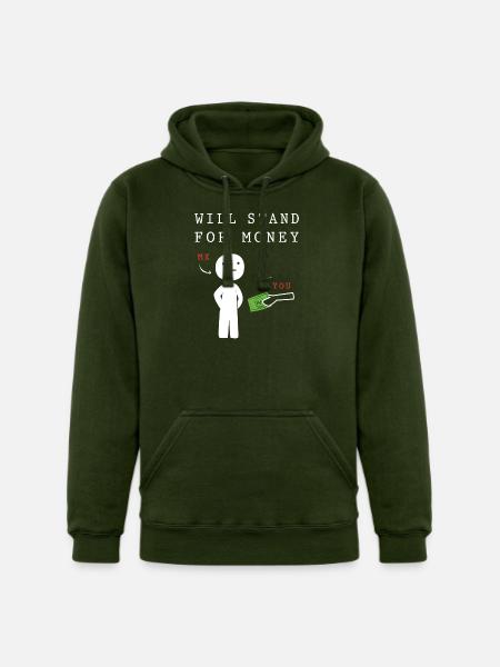 Money Meme Millennial Humor - Unisex Heavyweight Hoodie - forest green