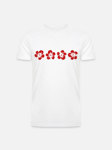 hawaii hibiscus flower - Men’s Tri-Blend Organic T-Shirt - white