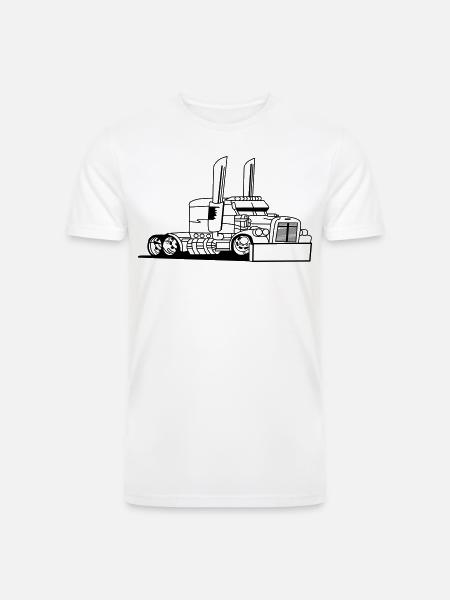 Comic style truck - Men’s Tri-Blend Organic T-Shirt - white