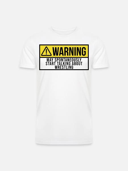 Wrestling Wrestling - Men’s Tri-Blend Organic T-Shirt - white
