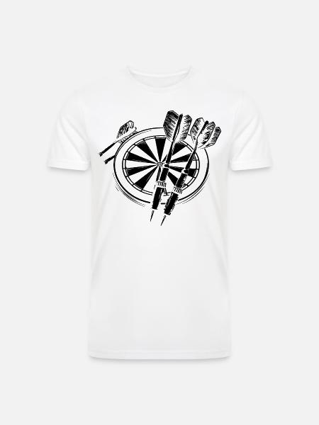 Darts - Men’s Tri-Blend Organic T-Shirt - white