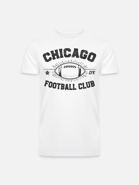 Chicago Football Club Emblem - Men’s Tri-Blend Organic T-Shirt - white