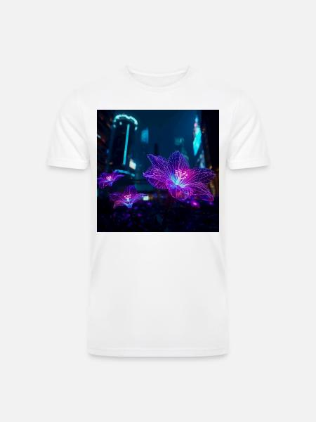 Neon Veins - Men’s Tri-Blend Organic T-Shirt - white