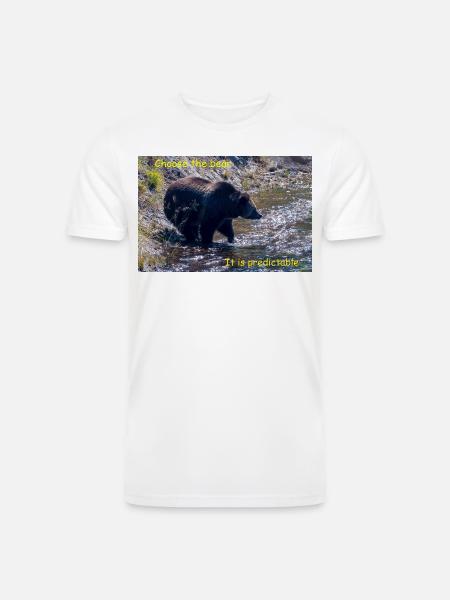 Choose The Bear - Men’s Tri-Blend Organic T-Shirt - white
