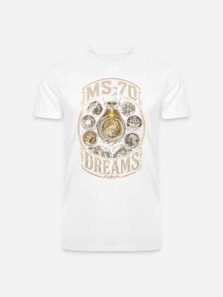 Coin collector Numismatist - Men’s Tri-Blend Organic T-Shirt - white