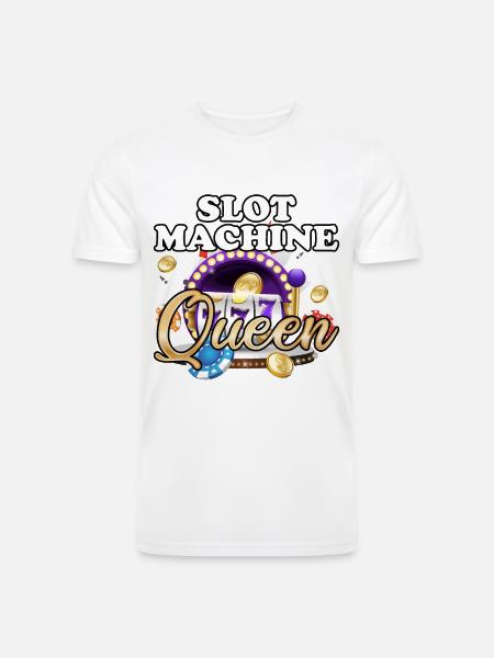 Slot Machine Queen - Men’s Tri-Blend Organic T-Shirt - white