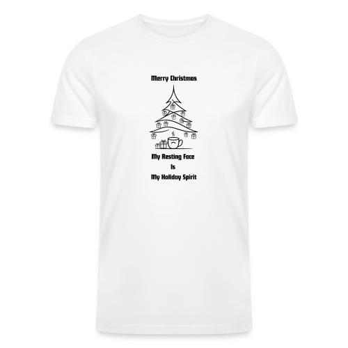 My Resting Face Is My Christmas Spirit T-Shirt - Men’s Tri-Blend Organic T-Shirt
